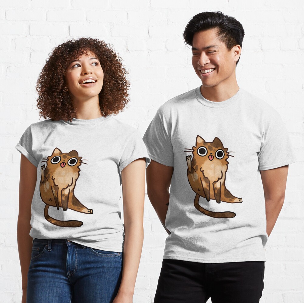 cat licking butt t shirt