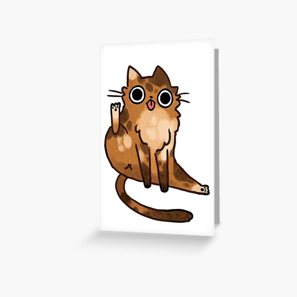 Cat licking his butt Greeting Card