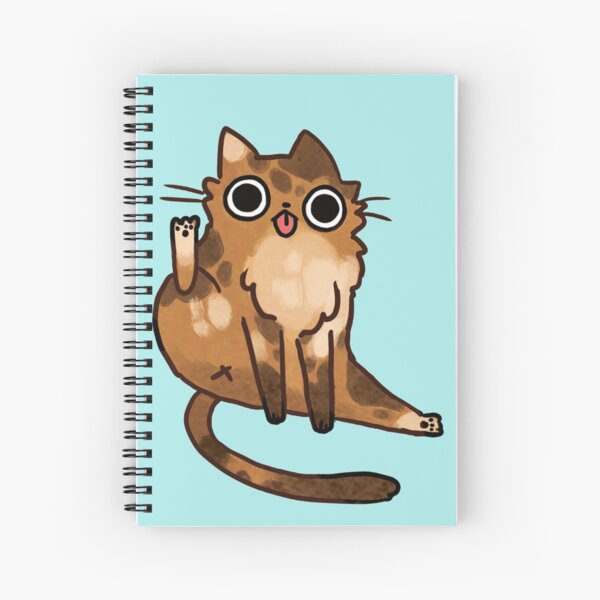 Cat licking his butt Spiral Notebook