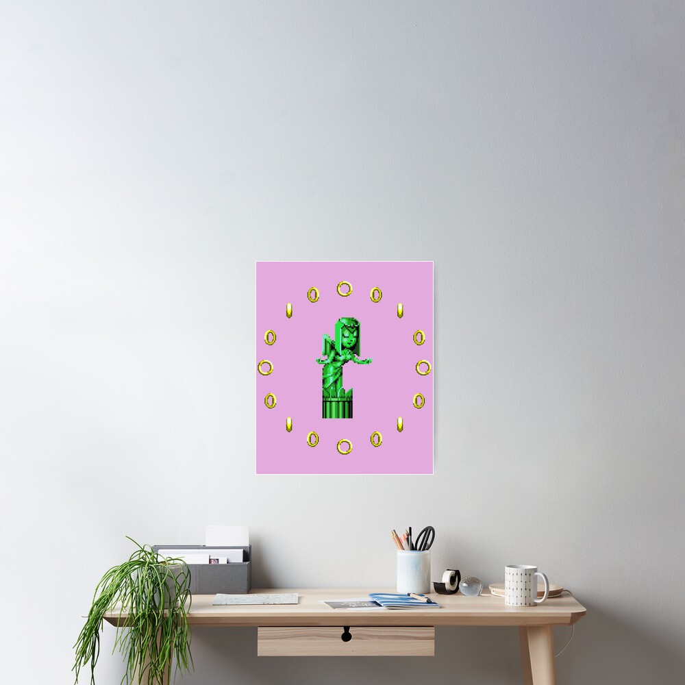 "Sonic CD Angel Statue " Poster for Sale by KeyeskeKara Redbubble