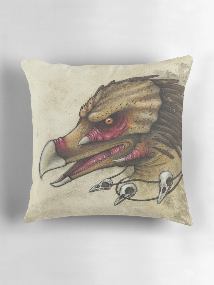 Thumbnail 3 of 4, Pillow, Predatory Bird designed and sold by Firedrake.