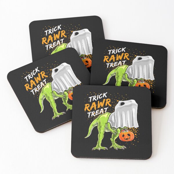 Item preview, Trick Rawr Treat Halloween T Rex Dinosaur Ghost designed and sold by HugheDemeyer.