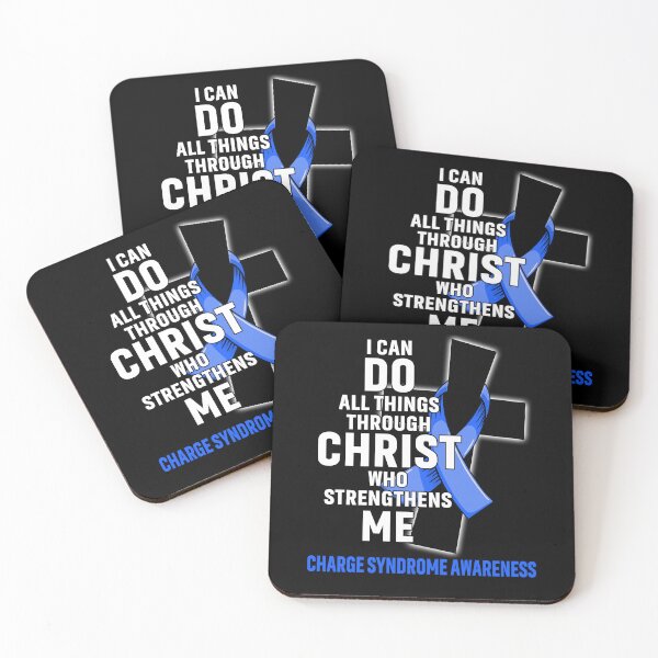 Item preview, I Can Do All Things Through Christ Who Strengthens Me Charge Syndrome Awareness designed and sold by Hatjar.