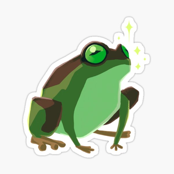 "Charming Tireless Frog" Sticker for Sale by RayDiSab Redbubble