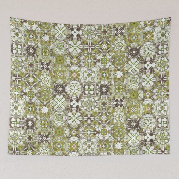 Item preview,  White Crosses, stars and flowers in a French courtyard abstract designed and sold by Coexist In Tee's .