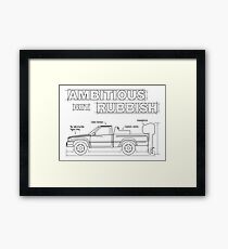 Top Gear's Ambitious but Rubbish Toybota blueprints Framed Print