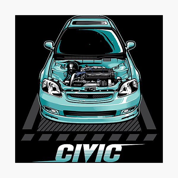 Art & Collectibles Honda Civic SL/S 1981 Design drawing ART work ...