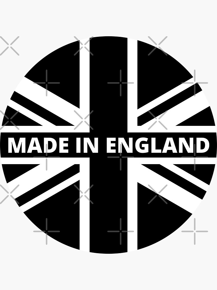 Made in England Union Jack Flag Black by milldogstation
