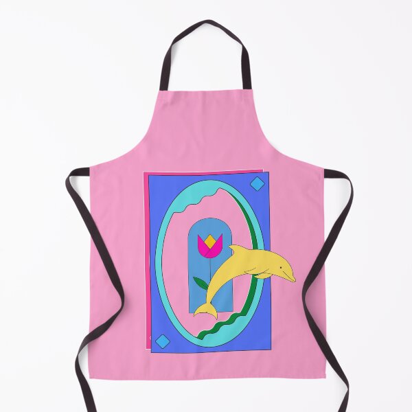 Item preview, Pink II Yellow dolphin designed and sold by uzuustudio.