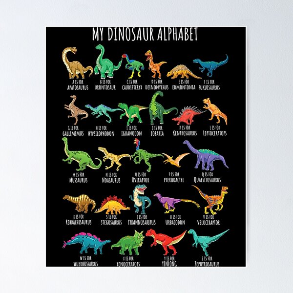 Kids Types Of Dinosaurs Dino Identification Poster