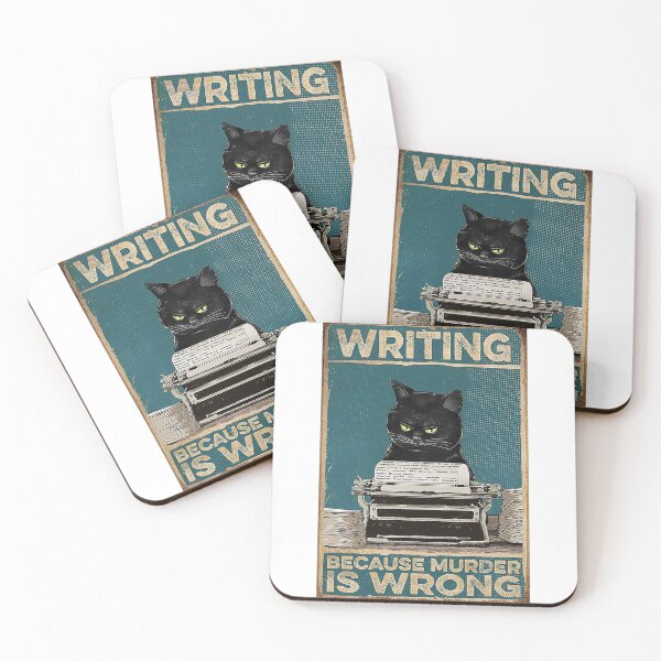 Item preview, Writer Writing Because Murder Is Wrong designed and sold by AquaticUpfor14.