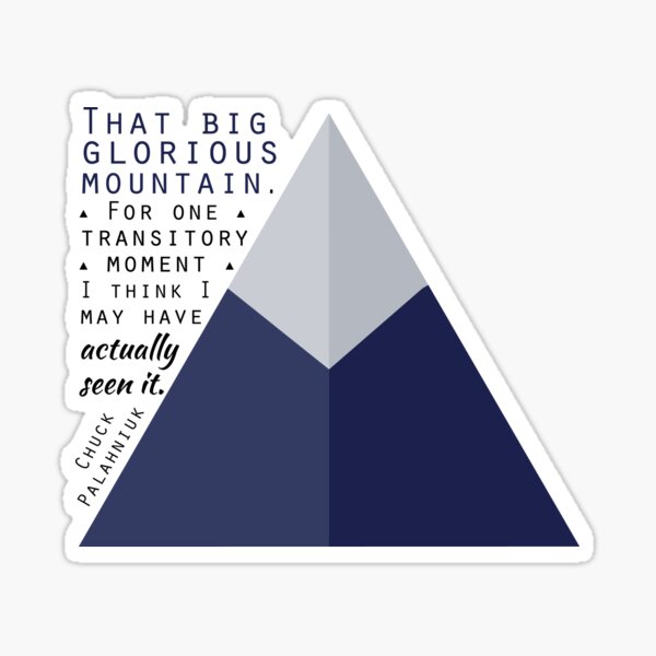 Berg - Palahniuk Zitat Sticker