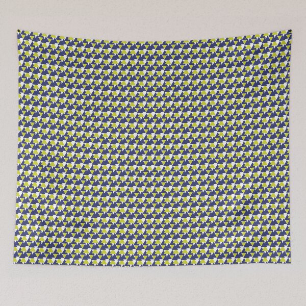 Item preview, Blue and Yellow Geometric Triangles Pattern designed and sold by shadowbright.