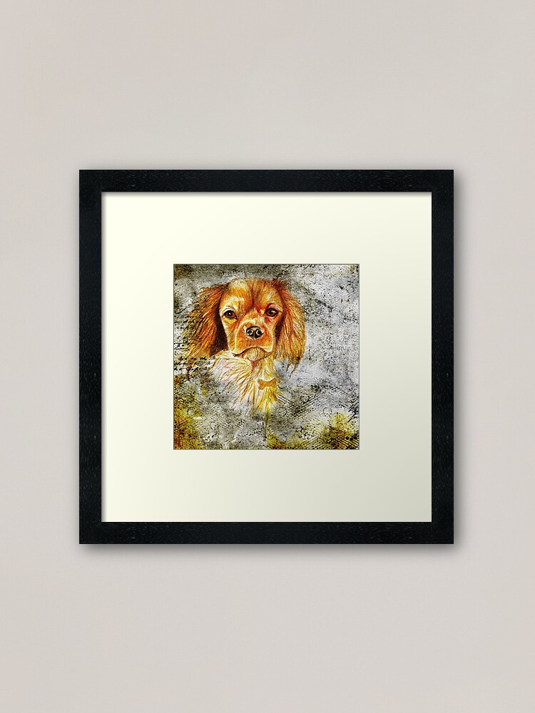 Alternate view of King Charles Spaniel Framed Art Print