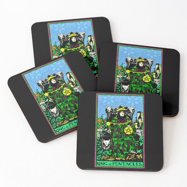 Item preview, The Four Kings Of Tarot Pentacles designed and sold by KathteeDesign.