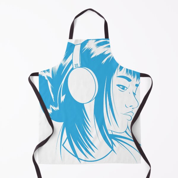 Aperçu de l'œuvre Anime Girl avec un casque (bleu) créée et vendue par FuRanKuStudio.