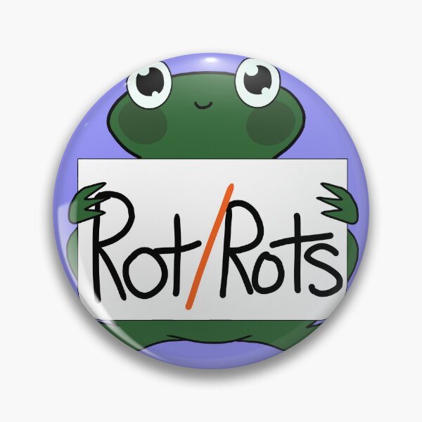 Item preview, Frog Pronoun Neopronoun Pin Rot/rots Rot Nonbinary Transgender designed and sold by Spell-the-Bee.