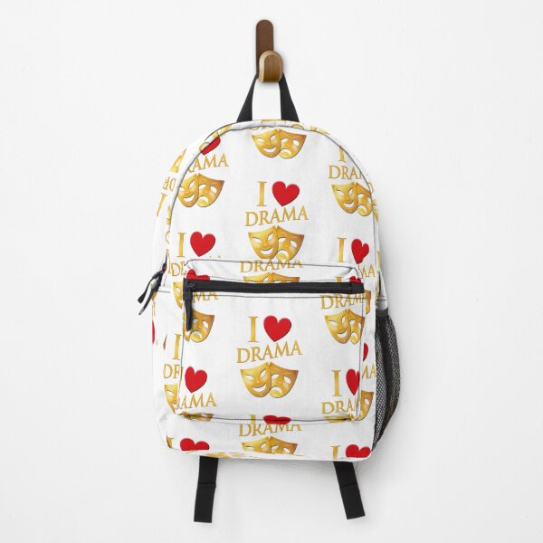 Item preview, 'I Love Drama' (White) designed and sold by The Button Gal.