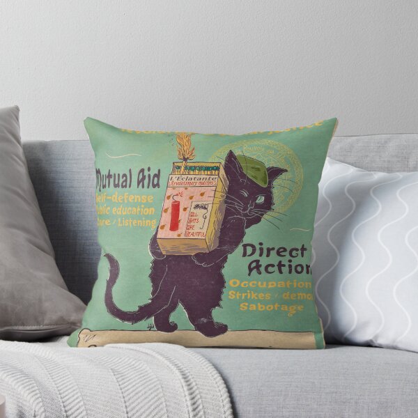Item preview, Burn with love for revolution – Art Nouveau cat designed and sold by Loki Propagandart.