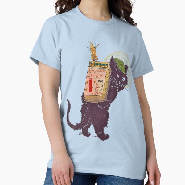Artikel-Vorschau von Ich brenne vor Liebe für die Revolution – Art Nouveau Cat, designt und verkauft von Loki Propagandart.