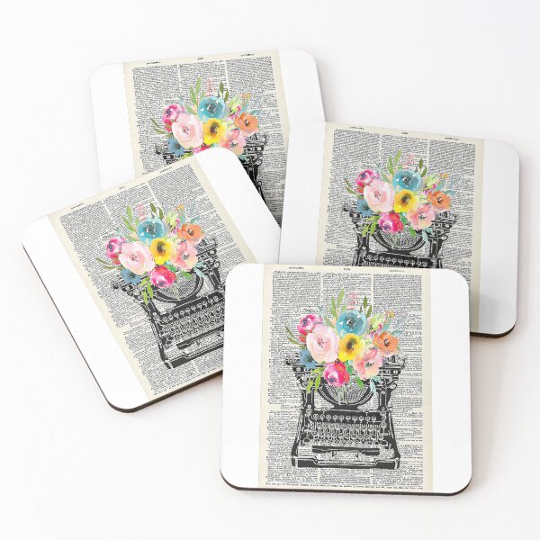 Item preview, Writer Typewriter And Flowers designed and sold by AquaticUpfor14.