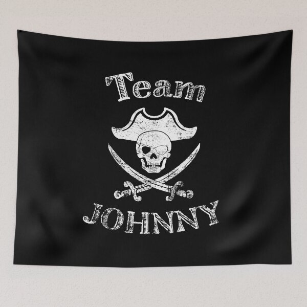 Item preview, Team Johnny Distressed Pirate Themed - white - Justice for Johnny designed and sold by Karo Art.