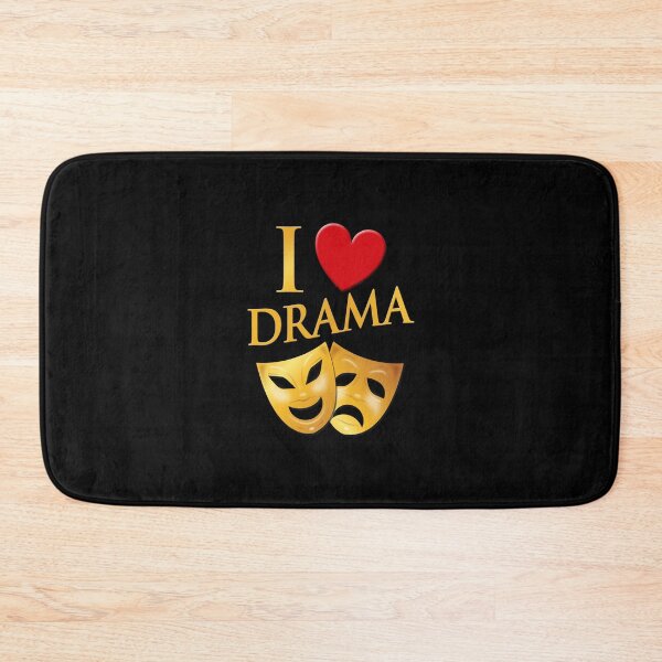 Item preview, 'I Love Drama' (Black) designed and sold by The Button Gal.