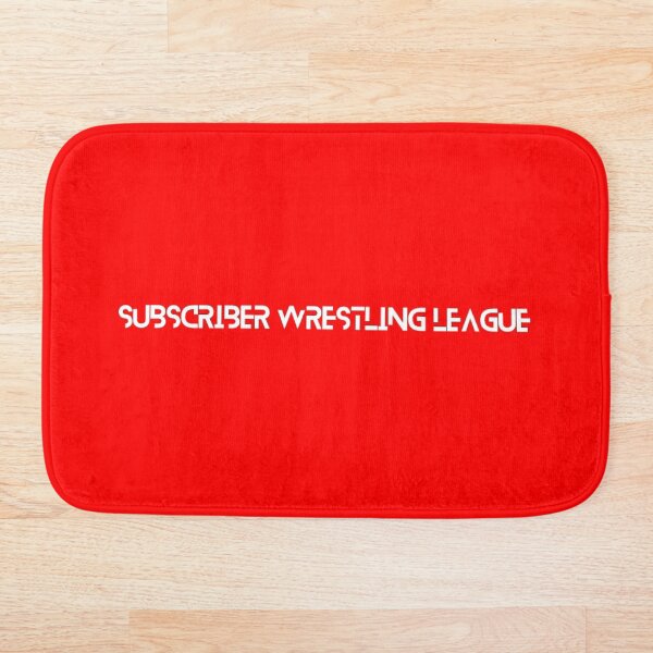 Item preview, Suscriptor Wrestling League Merch - solo TEXTO (fondo rojo clásico) designed and sold by OutrageousMosh.