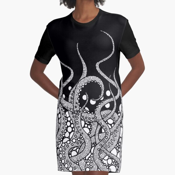 Tentacles Graphic T-Shirt Dress