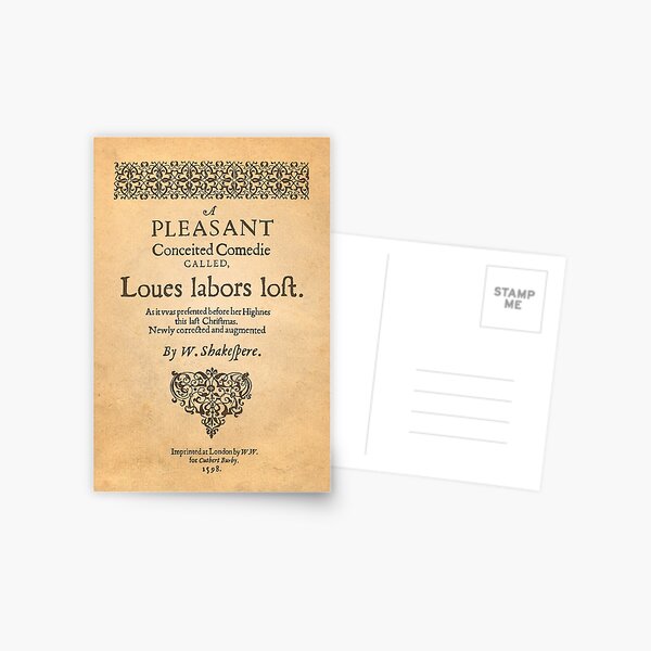 Shakespeare, Love labors lost 1598 Postal