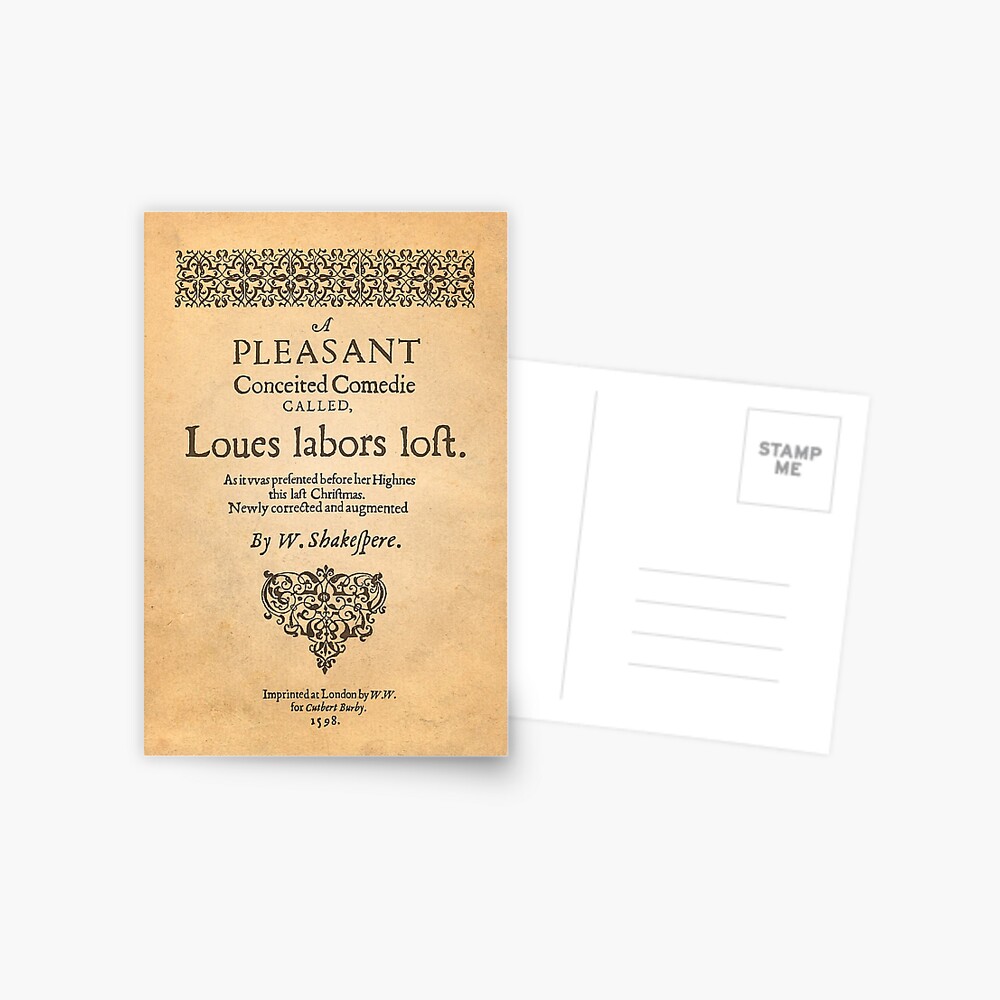 Shakespeare, Love labors lost 1598 Postal