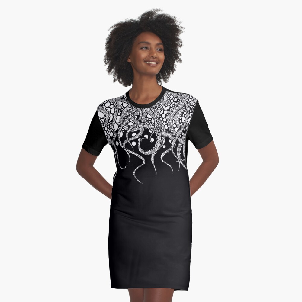 Tentacles (downward) Graphic T-Shirt Dress