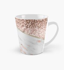 Schimmerndes Roségold mit roségoldenem Marmor Tasse (groß)