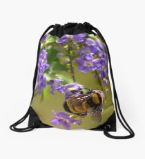 Save The Bumble Bee Drawstring Bag