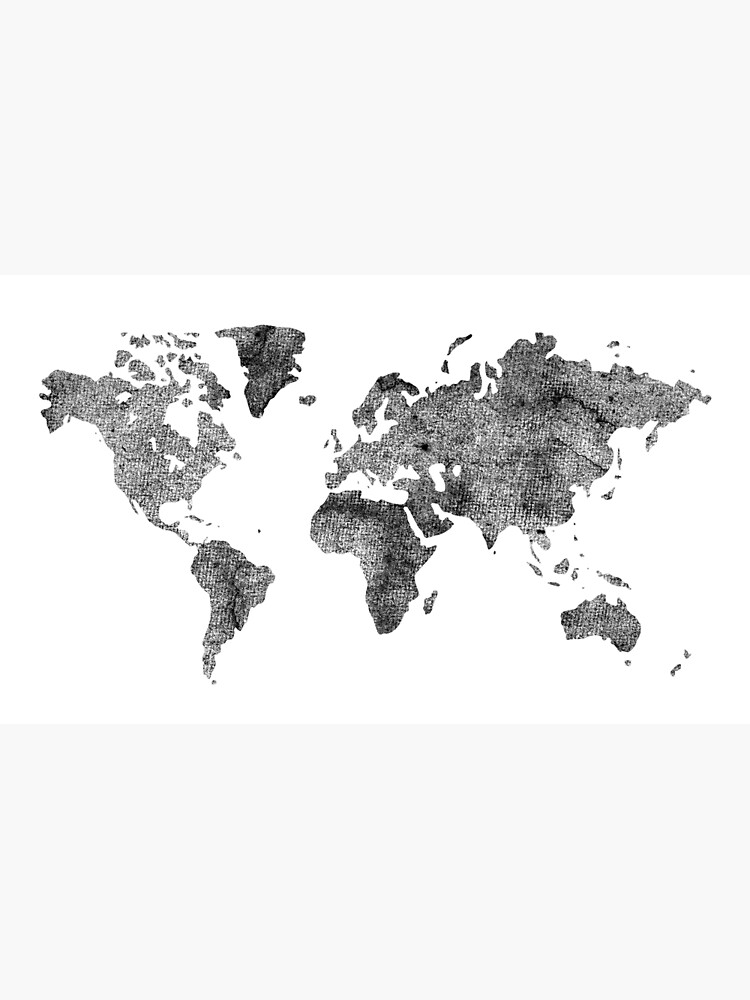 "Black world map" Poster for Sale by kissandsuch Redbubble