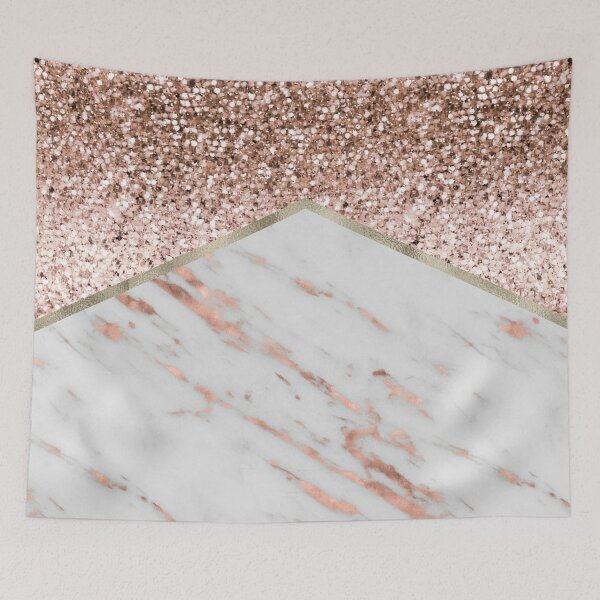 Item preview, Shimmering rose gold with rose gold marble designed and sold by marbleco.