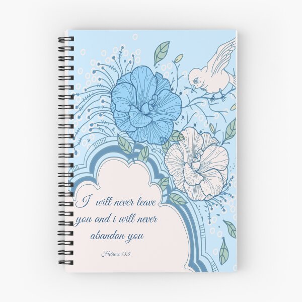Item preview, HEBREWS 13:5 Spiral Notebook designed and sold by crafts-gift.