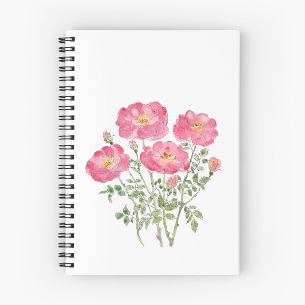 Item preview, hand painted pink rose flower watercolor  designed and sold by SelenePaintings .
