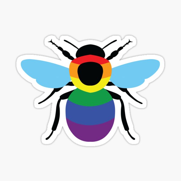 Item preview, Rainbow Pride Bee designed and sold by brilliantbotany.