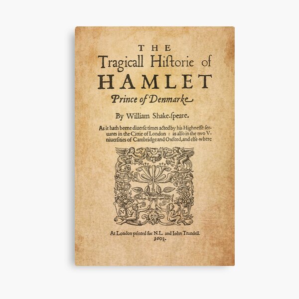 Shakespeare, Hamlet 1603 Lienzo