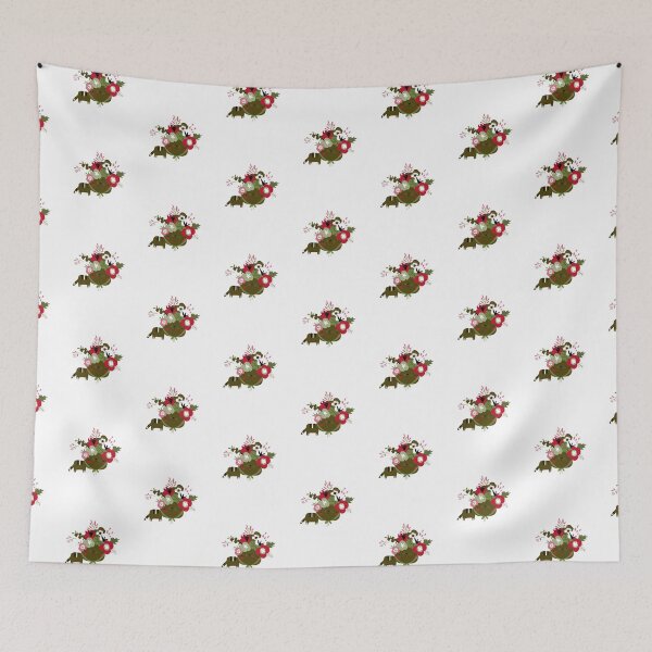 Item preview, cat mats/cat mat/Cute Cat with floral hat designed and sold by Verbiage24.