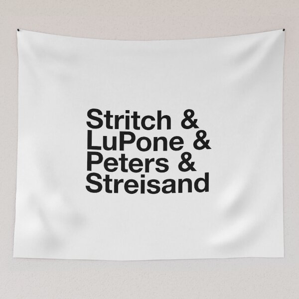 Item preview, Broadway Musical Theatre Divas - Elaine Stritch, Patti LuPone, Bernadette Peters, Barbara Streisand (black) designed and sold by musicalthreads.