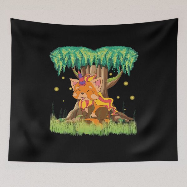 Item preview, Cute Magical Creature Unicorn Tree Chinese Animal Red Panda designed and sold by bestshirtdesign.
