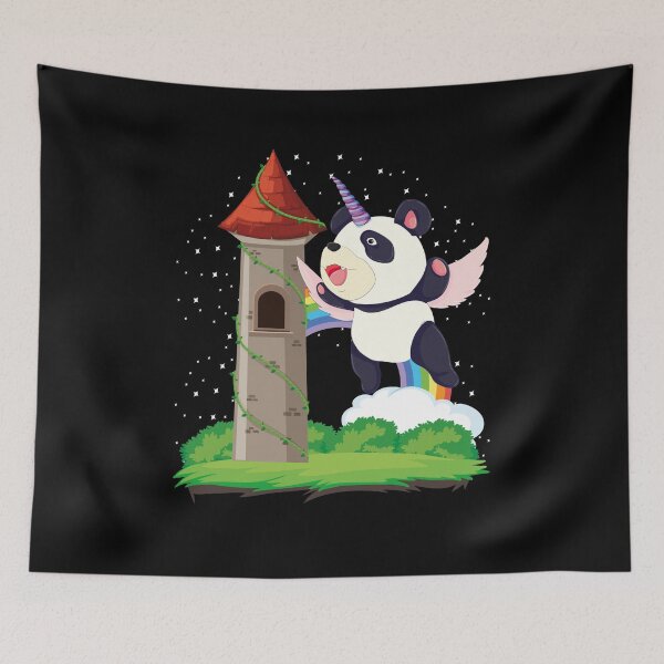 Item preview, Fantasy Creature Unicorn Lover Castle Asian Animal Cute Panda  designed and sold by bestshirtdesign.