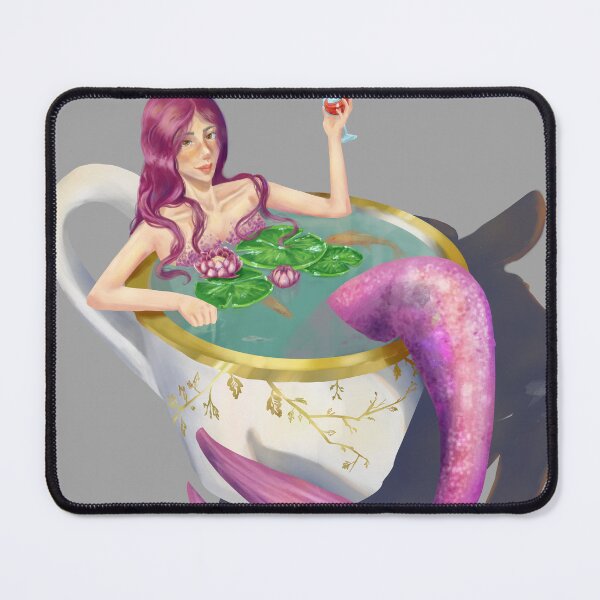 Item preview, Mermaid in a teacup (pond version) designed and sold by Geraldine-N.