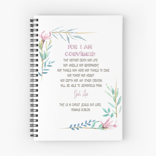 Item preview, ROMANS 8:38,39 Spiral Notebook designed and sold by crafts-gift.