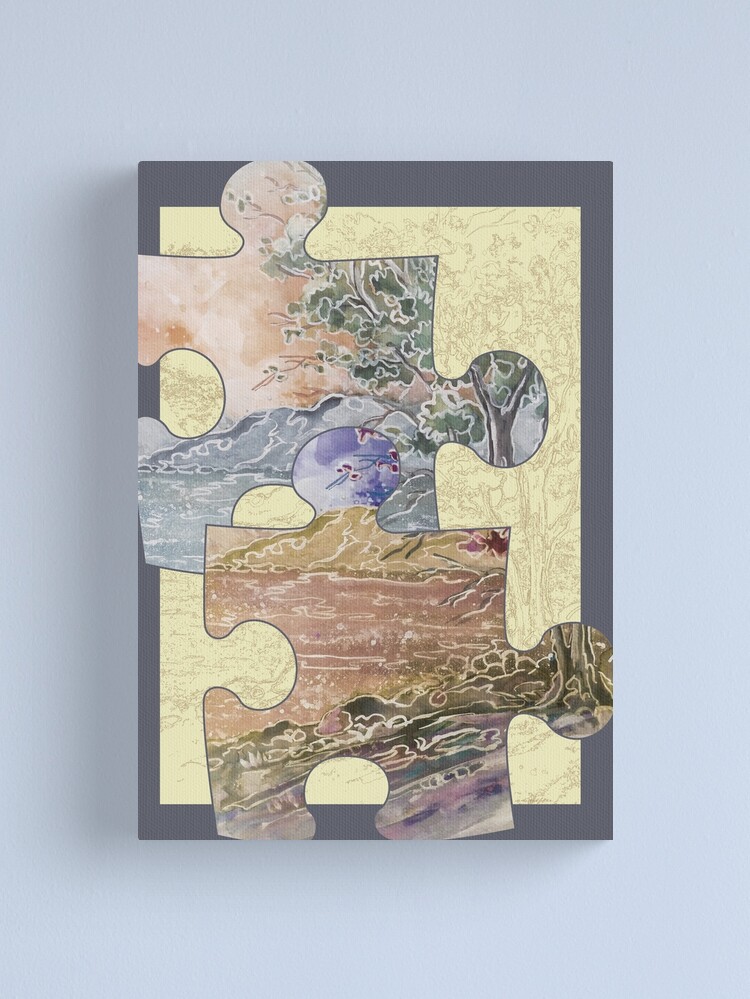 Alternate view of Jigsaw Pieces Canvas Print