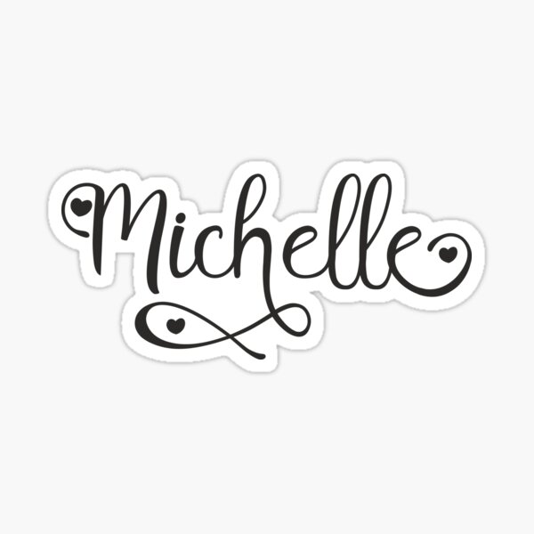 Pegatina «Nombre de Michelle, Caligrafía de Michelle, Regalo para