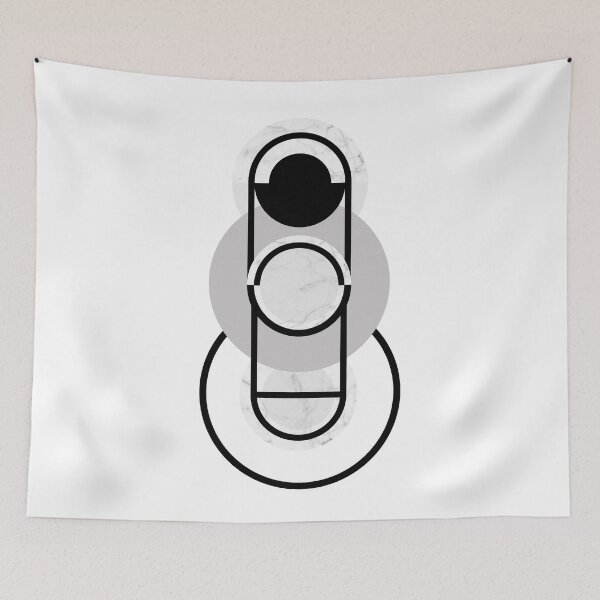 Item preview, Modern Geometric Marble Abstract Design Grey Black and White designed and sold by 5mmpaper.