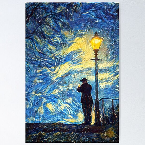 The Starry Night (Van Gogh 1889) Design Custom Backpack